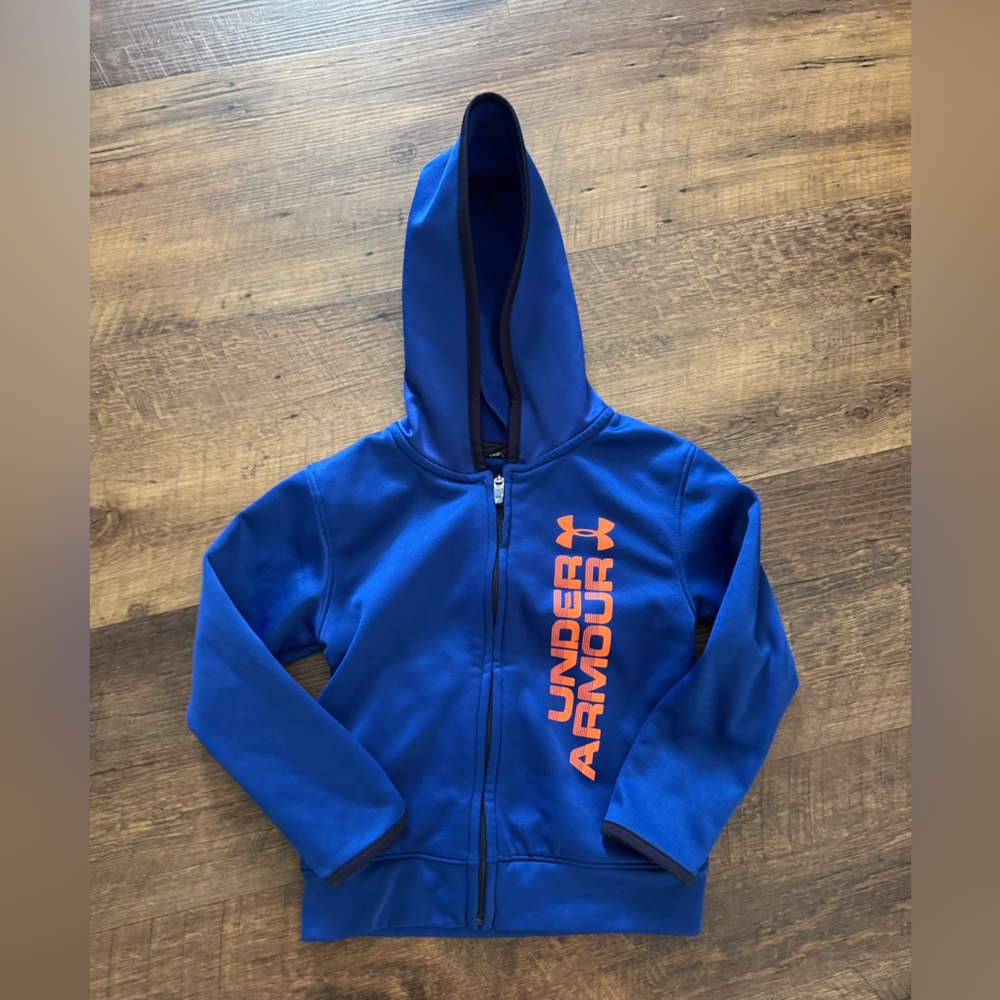 Under Armour Kids 4t Royal Blue Fleece lined Full Zip Hoodie Athleisure